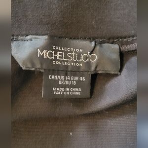 Leather panelled skirt